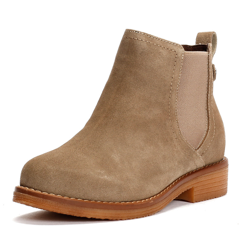 Hush Puppies Maddy Wide Bottes Grises En Daim Pour Femmes