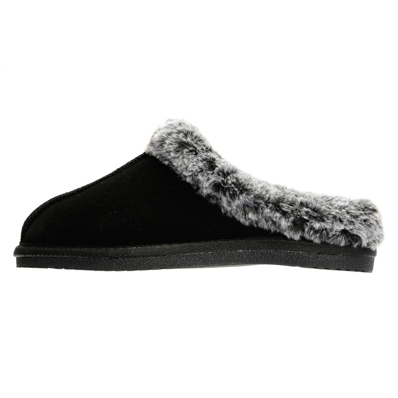 Hush Puppies Amara Chaussons Noirs En Daim Pour Femme