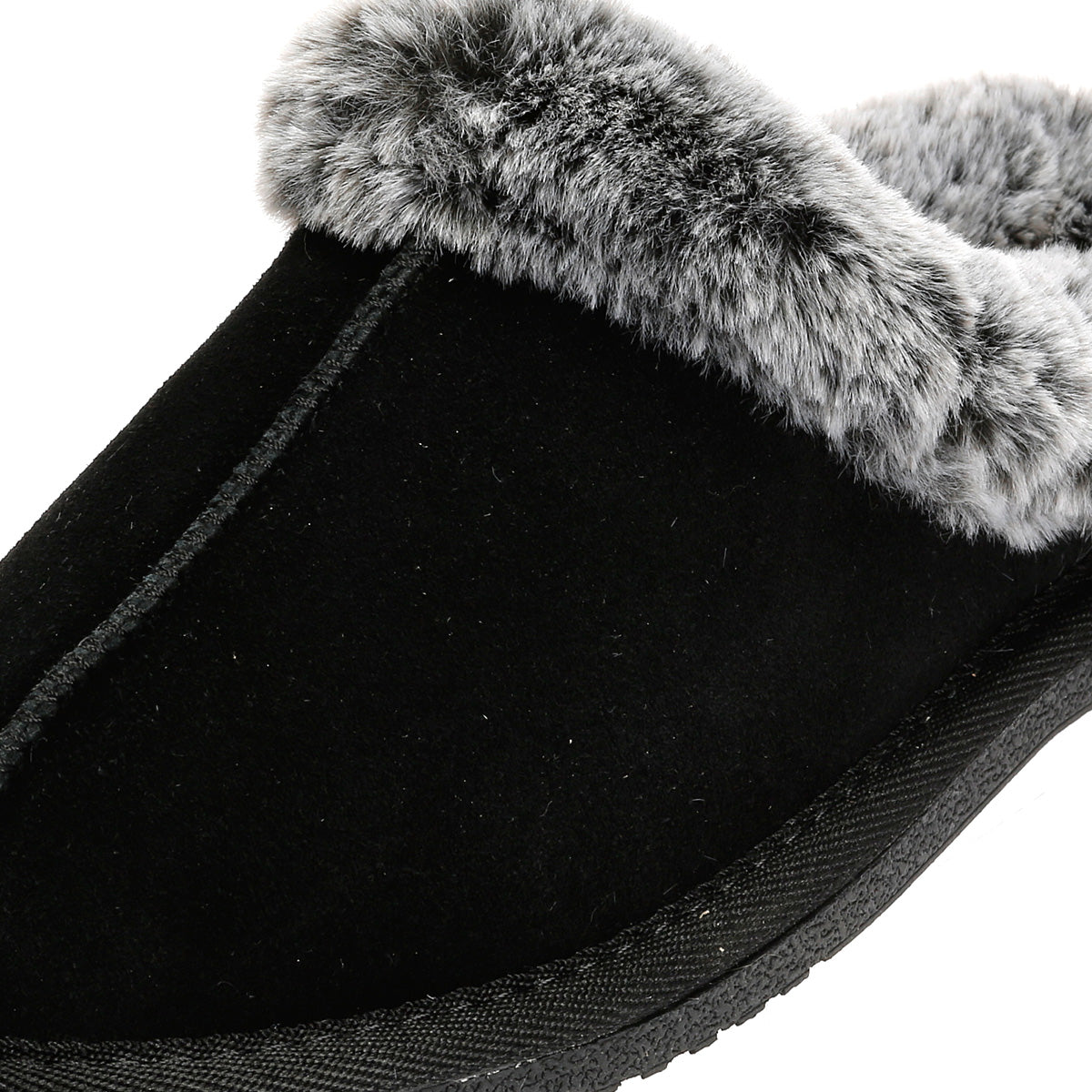 Hush Puppies Amara Chaussons Noirs En Daim Pour Femme