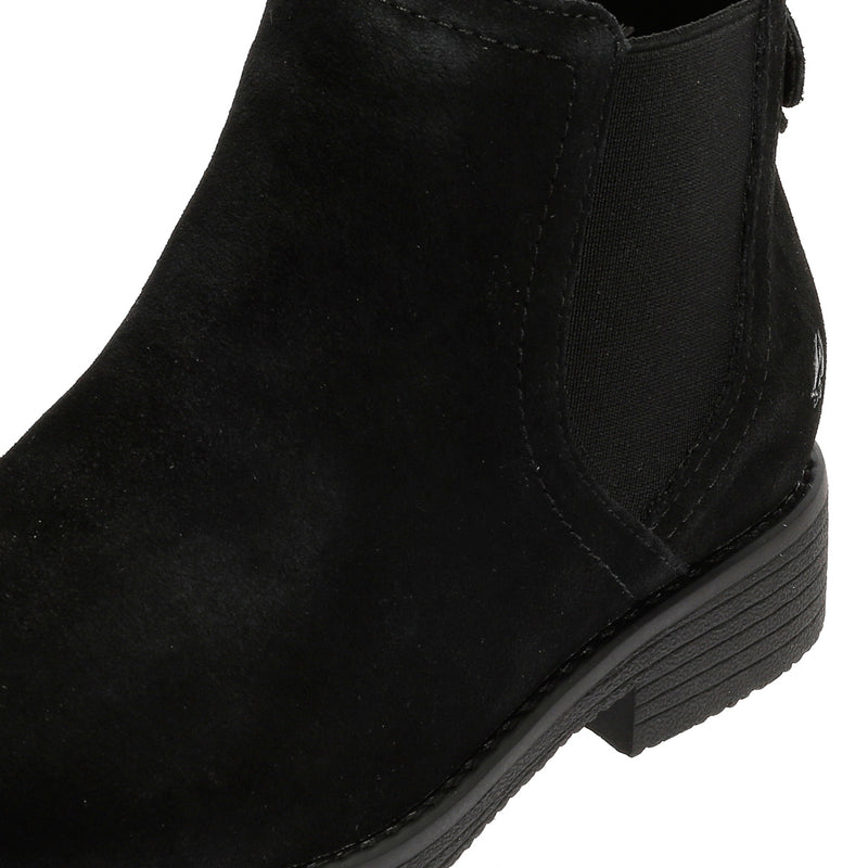 Hush Puppies Maddy Wide Bottes En Daim Noir Pour Femmes
