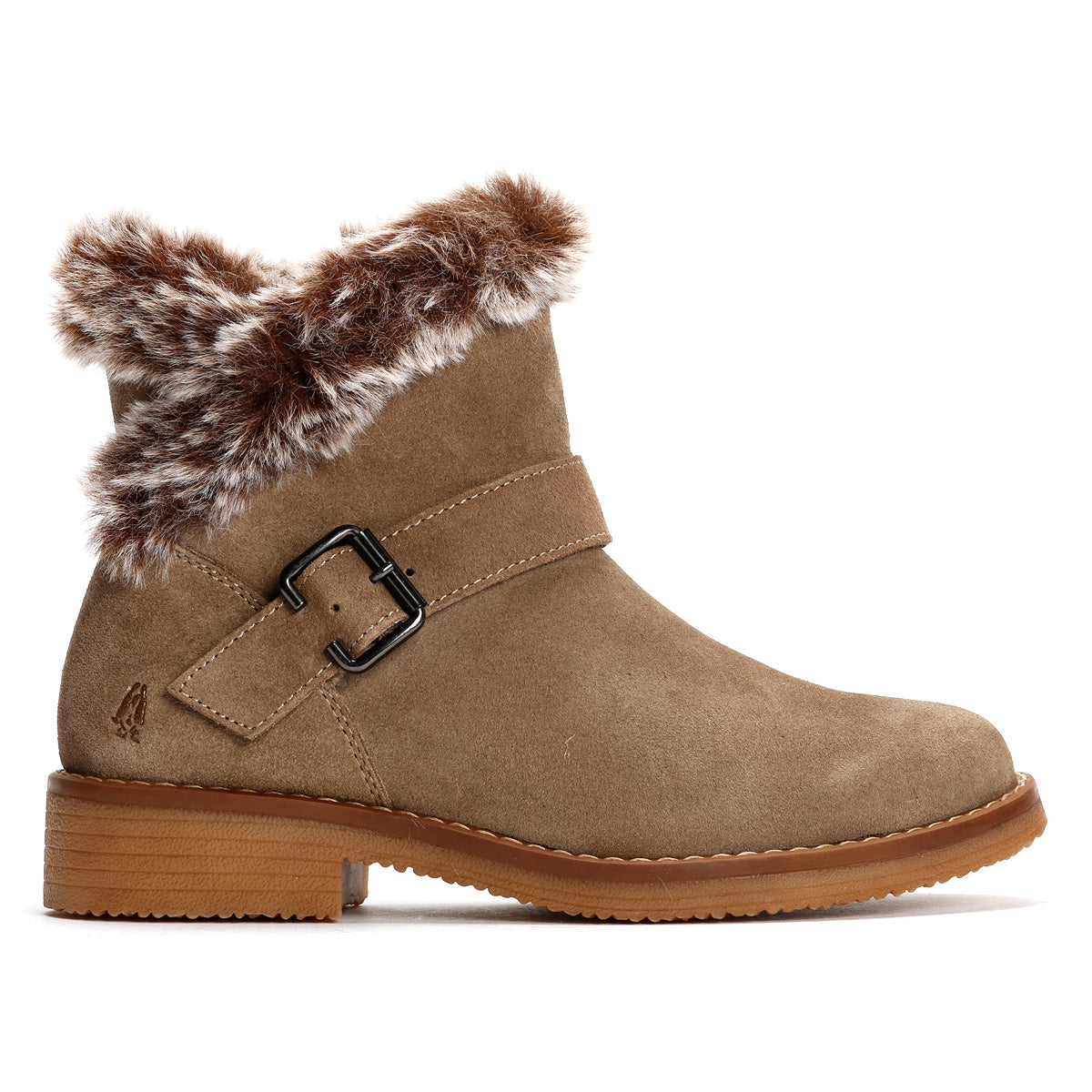 Hush Puppies Hannah Bottes En Daim Pour Femmes De Couleur Taupe