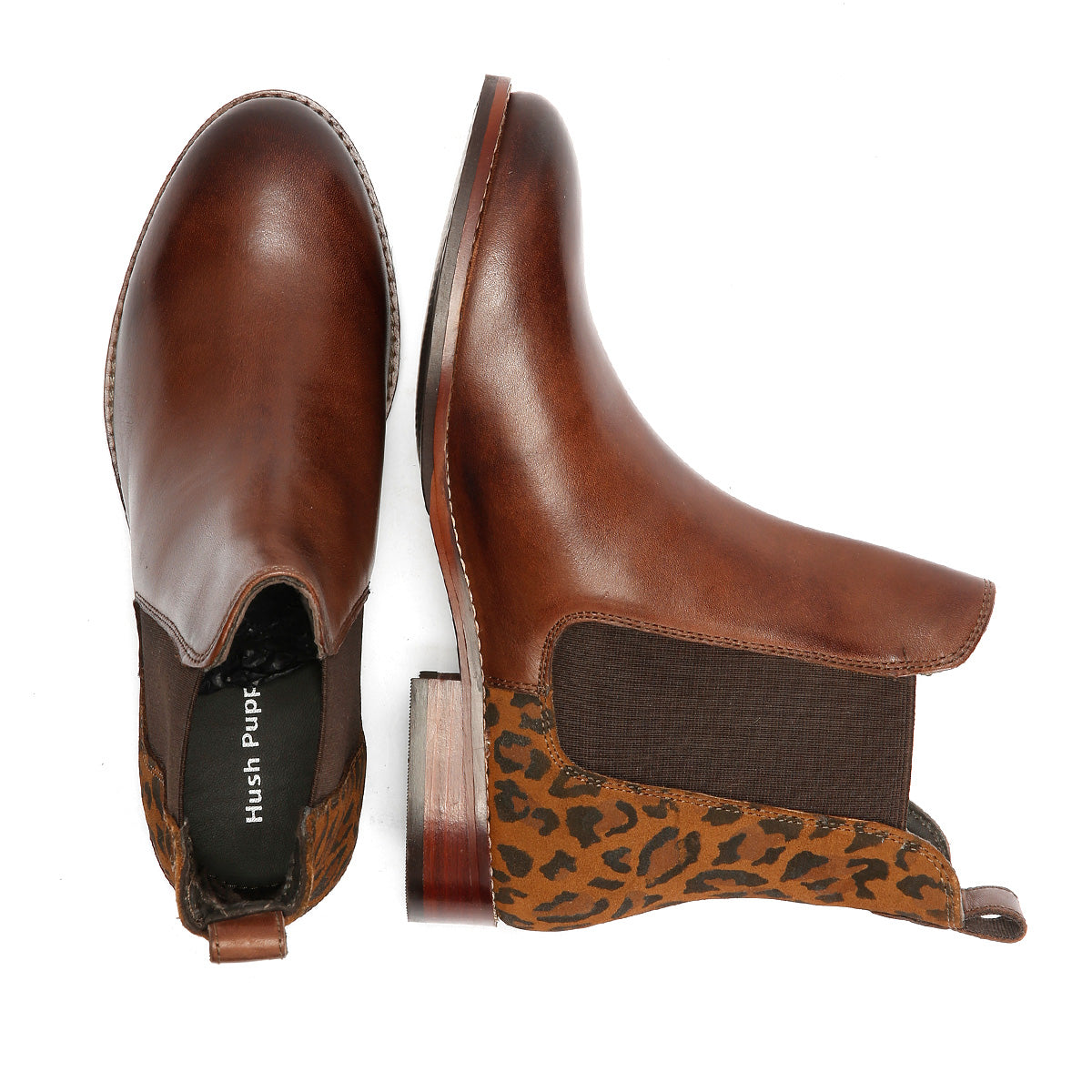 Hush Puppies Colette Bottines Léopard En Daim Pour Femme