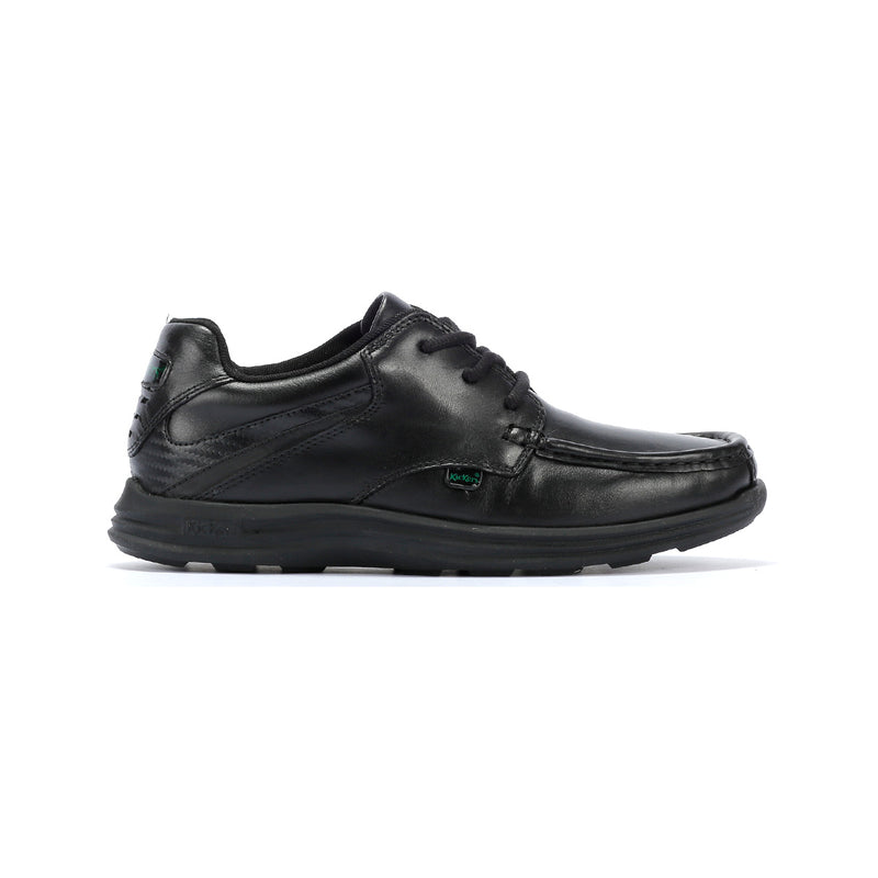 Kickers Youth Reasan Lace Chaussures Noires En Cuir À Lacets Pour Garçons