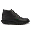Kickers Kick Hi Bottes pour les jeunes d'école en cuir noir