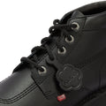 Kickers Kick Hi Bottes pour les jeunes d'école en cuir noir