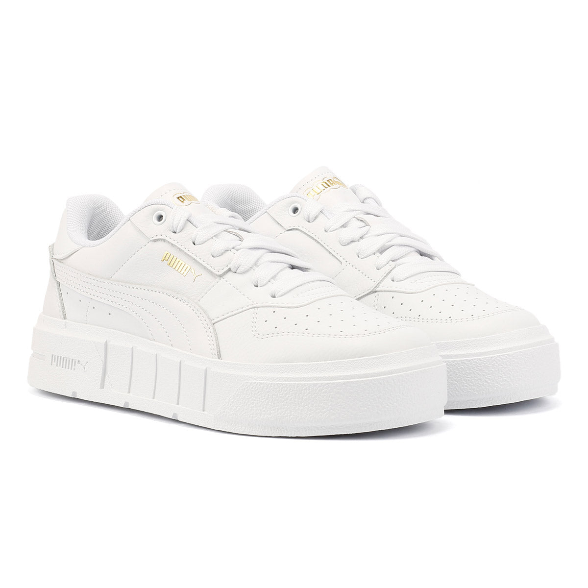 Puma Cali Court Baskets Blanches En Cuir Pour Femmes
