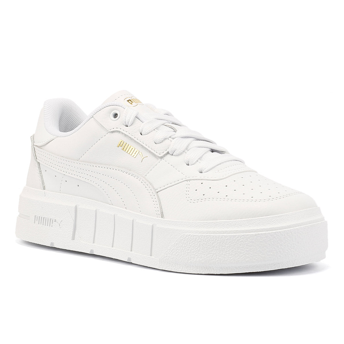 Puma Cali Court Baskets Blanches En Cuir Pour Femmes