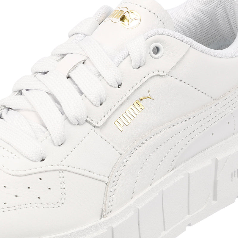 Puma Cali Court Baskets Blanches En Cuir Pour Femmes