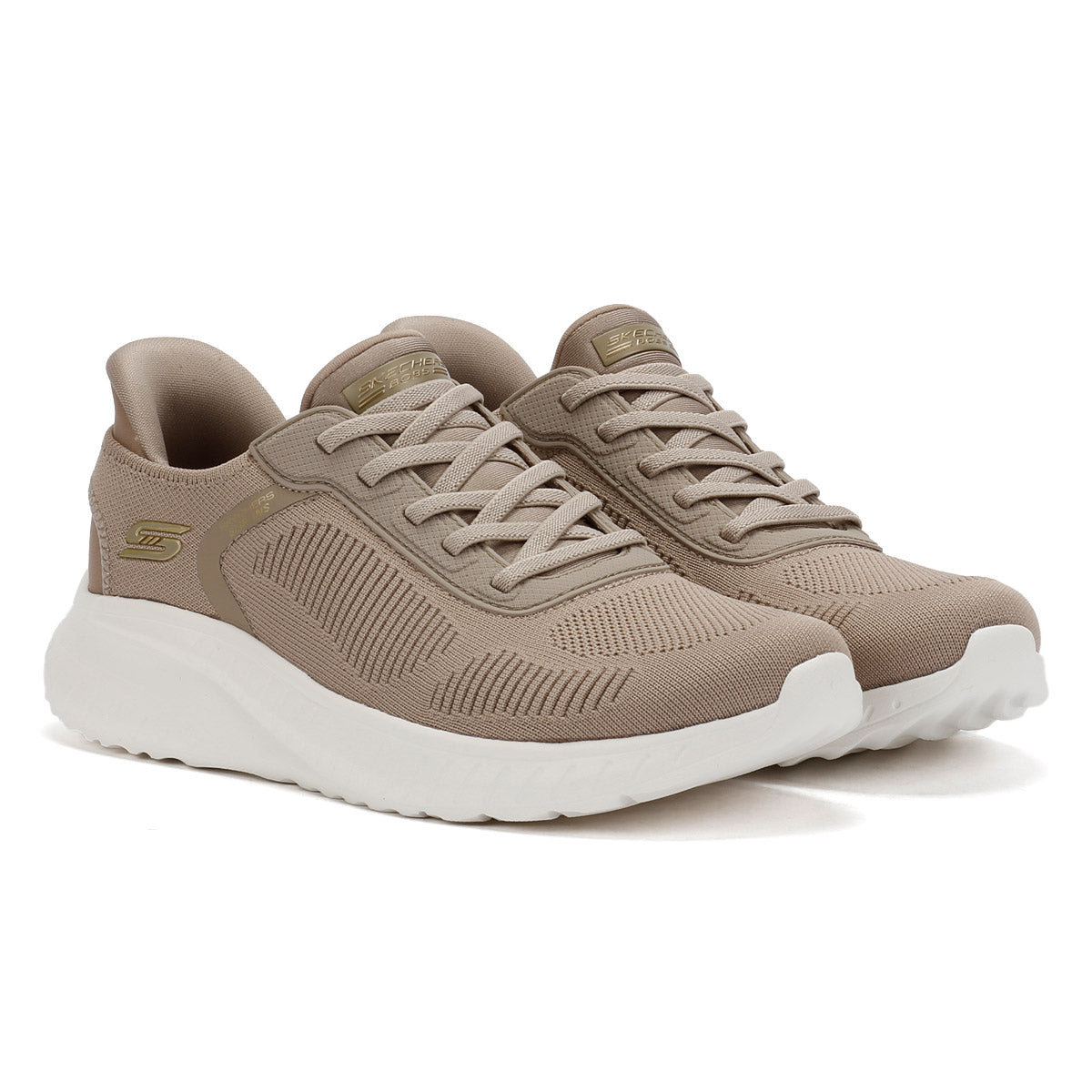 Skechers BOBS Squad Chaos Chaussures De Sport Beige Pour Femmes