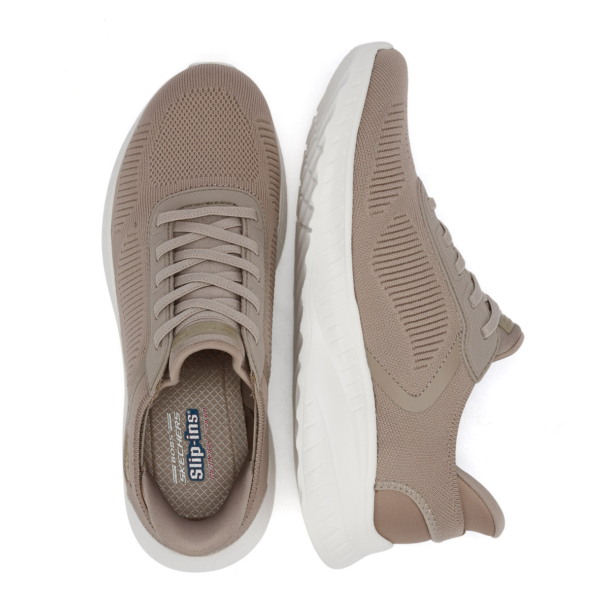 Skechers BOBS Squad Chaos Chaussures De Sport Beige Pour Femmes