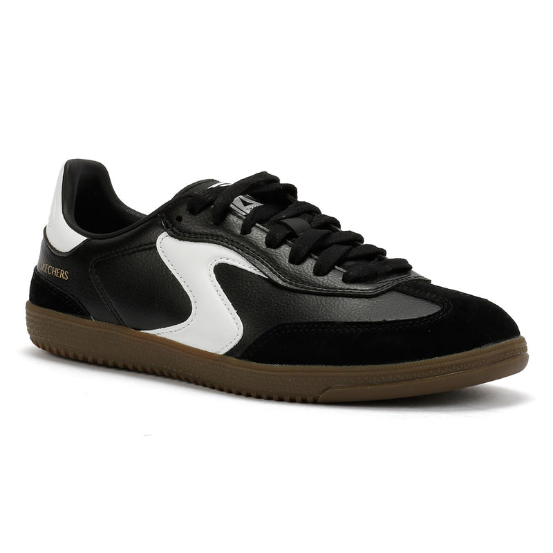 Skechers Hotshot Kickoff Baskets Noires En Cuir Pour Femmes