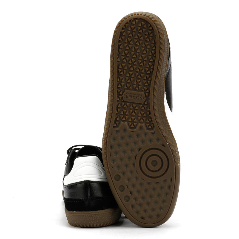 Skechers Hotshot Kickoff Baskets Noires En Cuir Pour Femmes