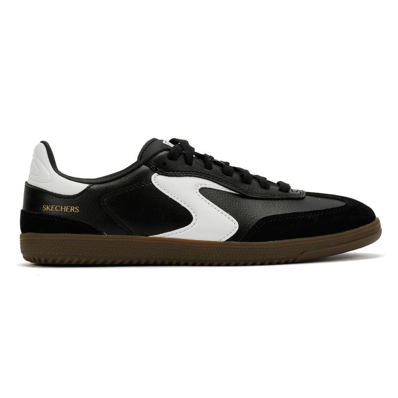 Skechers Hotshot Kickoff Baskets Noires En Cuir Pour Femmes