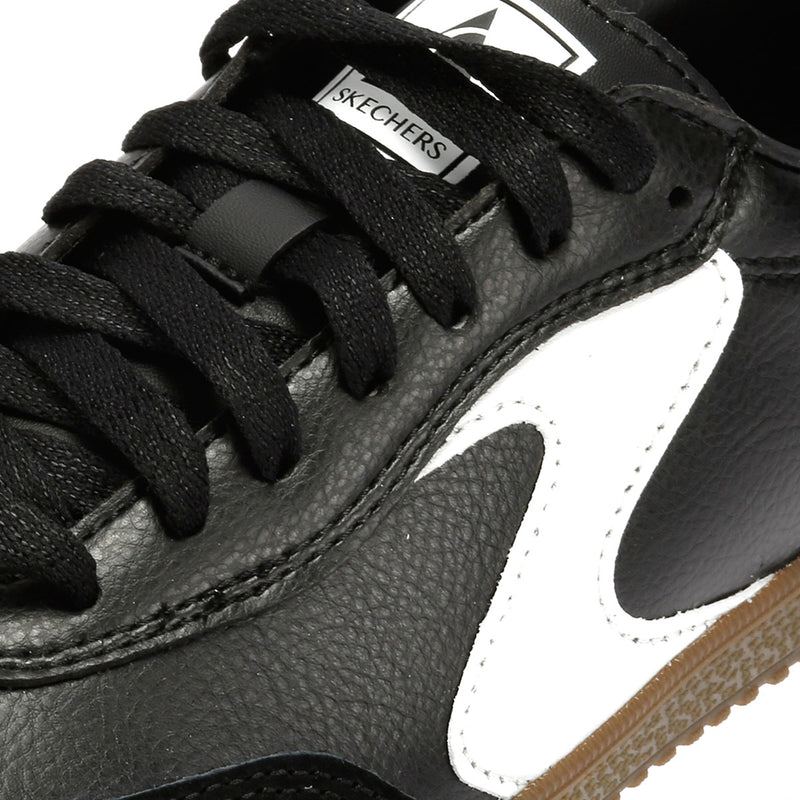 Skechers Hotshot Kickoff Baskets Noires En Cuir Pour Femmes