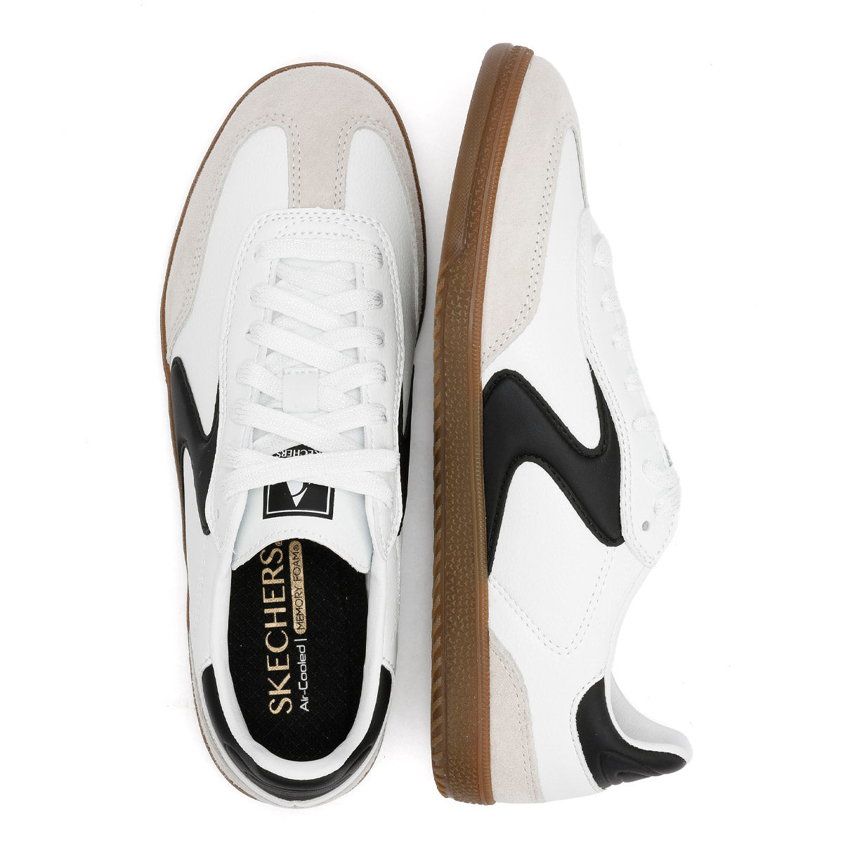 Skechers Hotshot Kickoff Baskets Blanches En Cuir Pour Femmes