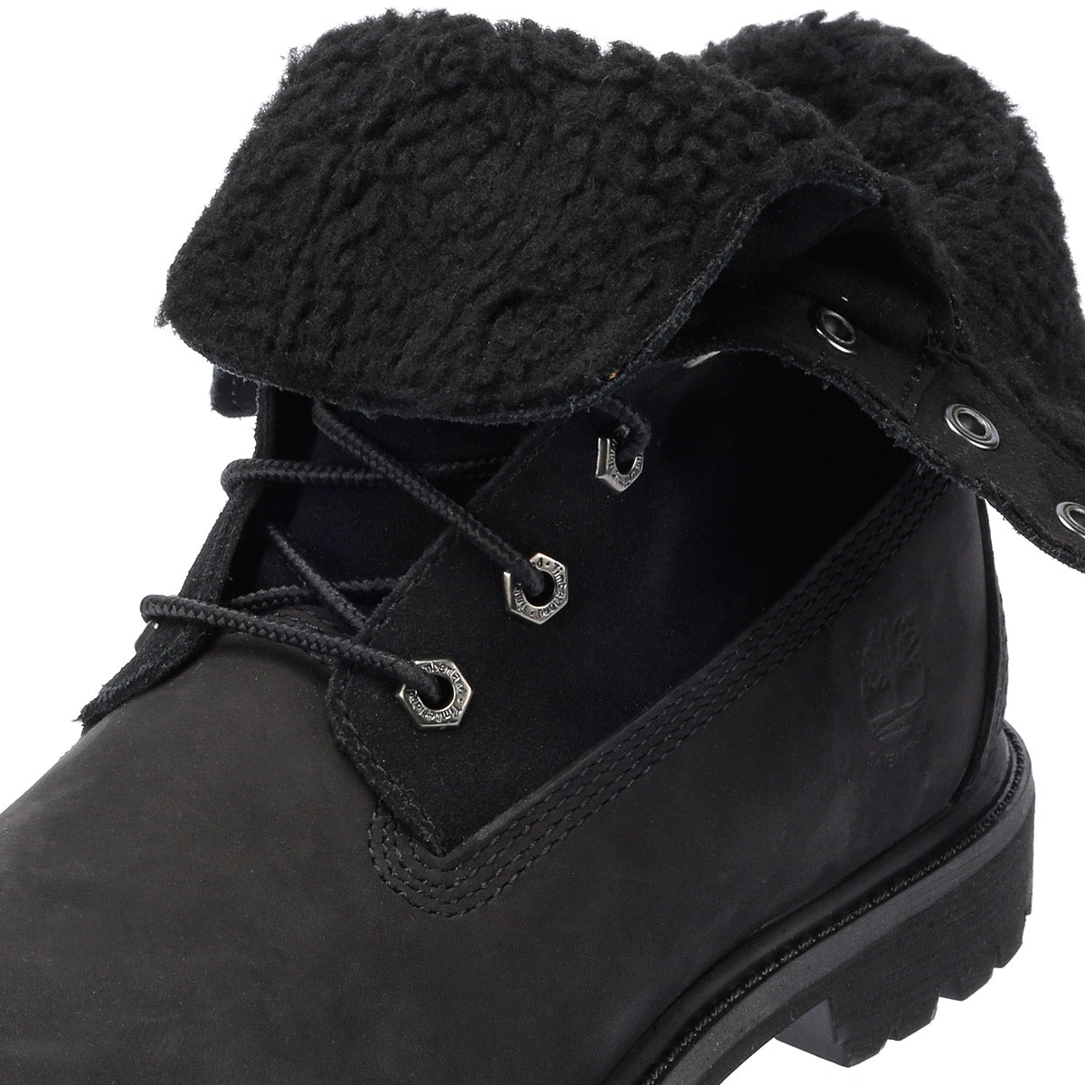 Timberland Warm Lined Waterproof Bottes Noires En Cuir Pour Femmes