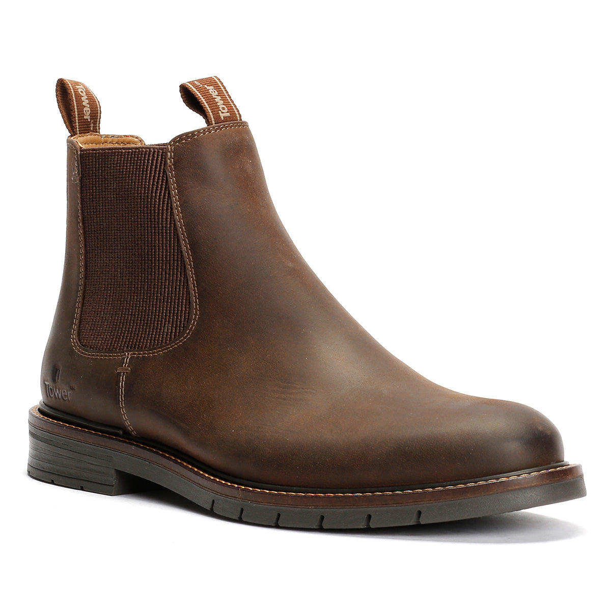 Tower London Harbour Bottes En Cuir Pour Hommes Marron