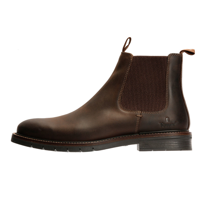 Tower London Harbour Bottes En Cuir Pour Hommes Marron