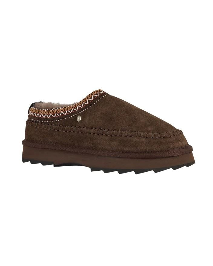 Emu Australia Sharky Adventure Scuff Chaussons En Suède Pour Femmes Marron