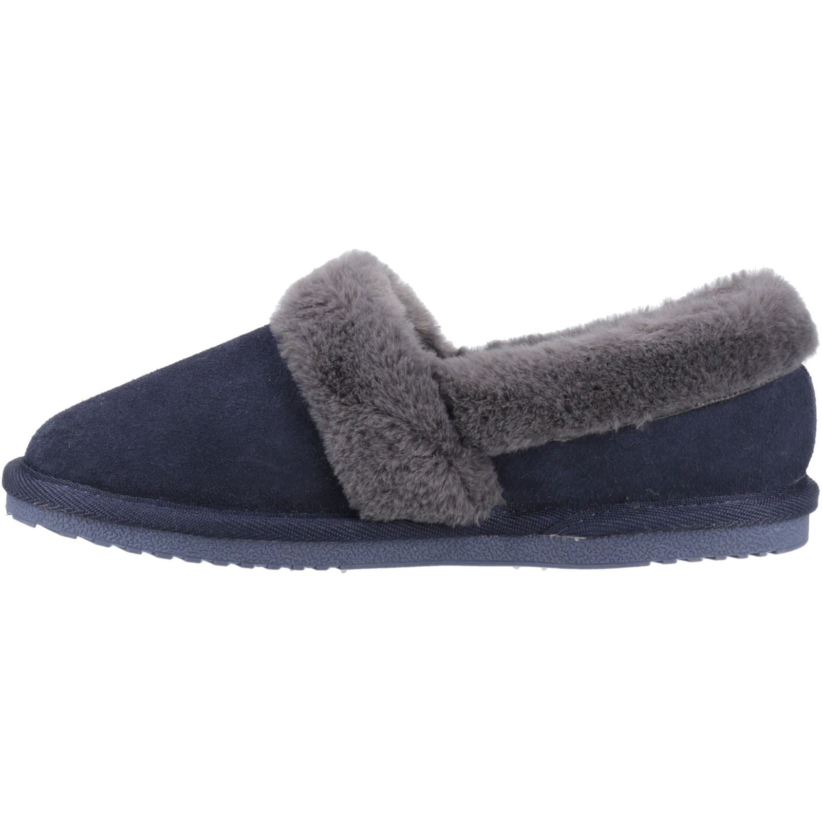 Hush Puppies Ariel Chaussons Pour Femme En Suède Marine