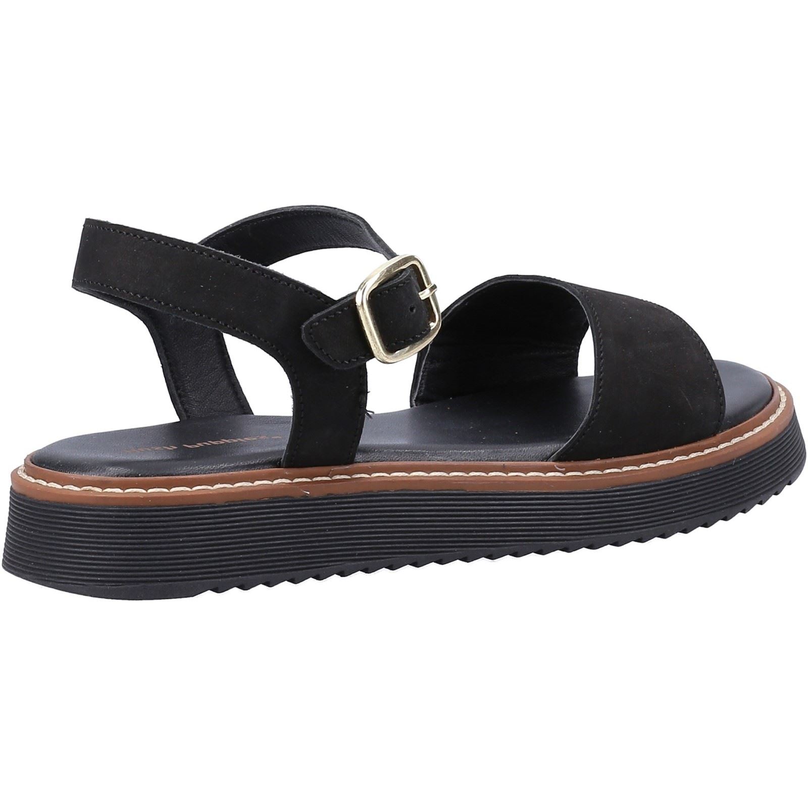 Hush Puppies Cassie Sandales Noires Pour Femmes En Nubuck