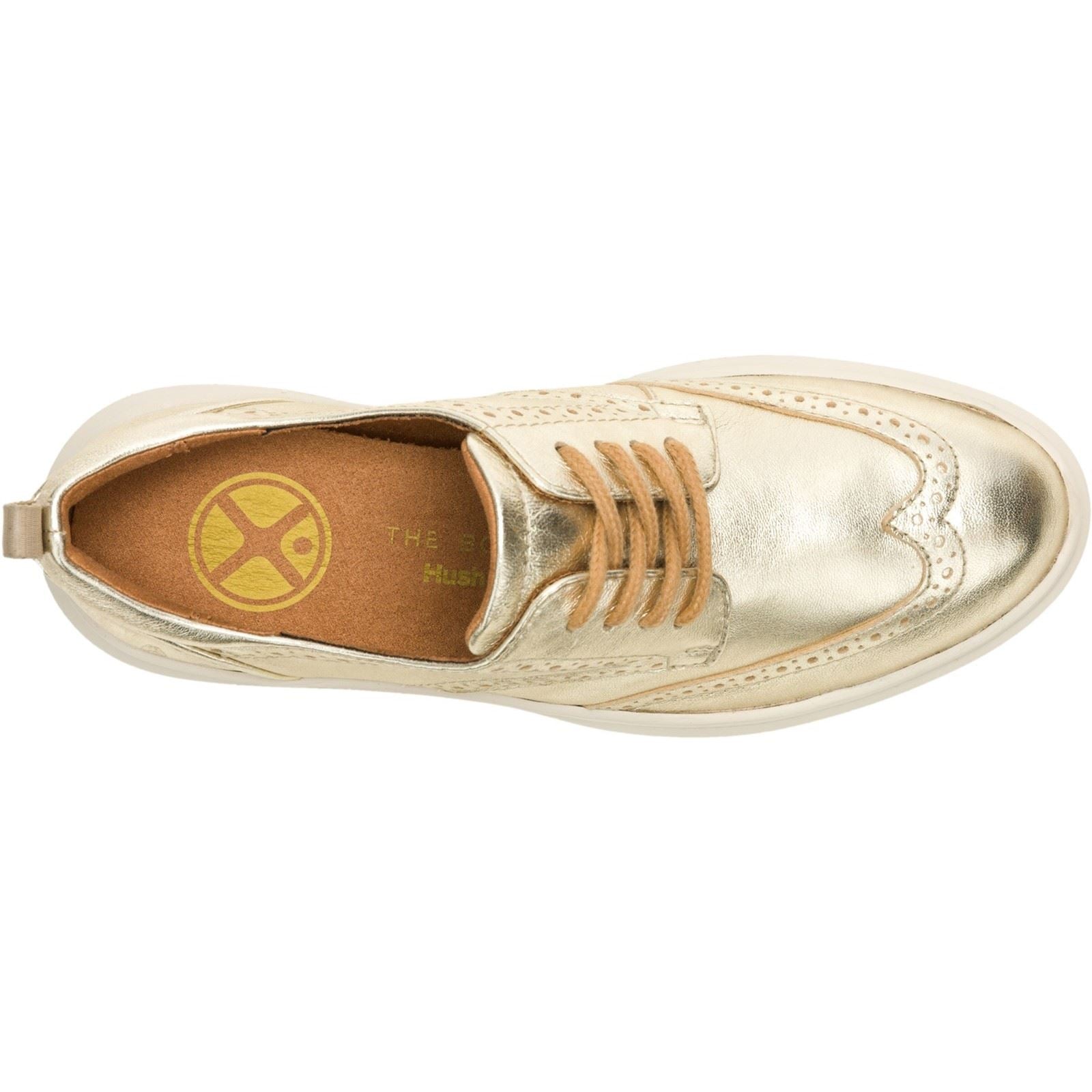 Hush Puppies Joy Chaussures Richelieu Pour Femmes En Cuir Champagne