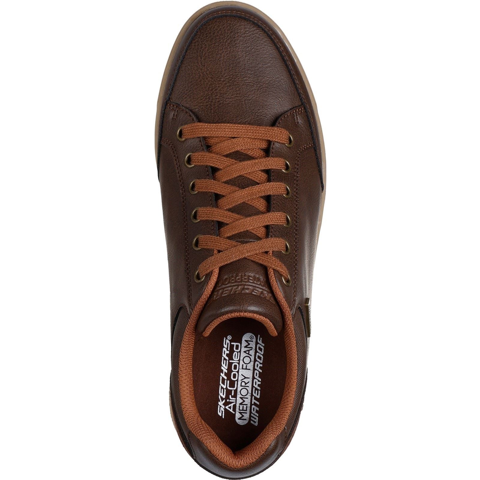 Skechers Cavell Sparkman Chaussures À Lacets En Chocolat Pour Hommes En Polyuréthane