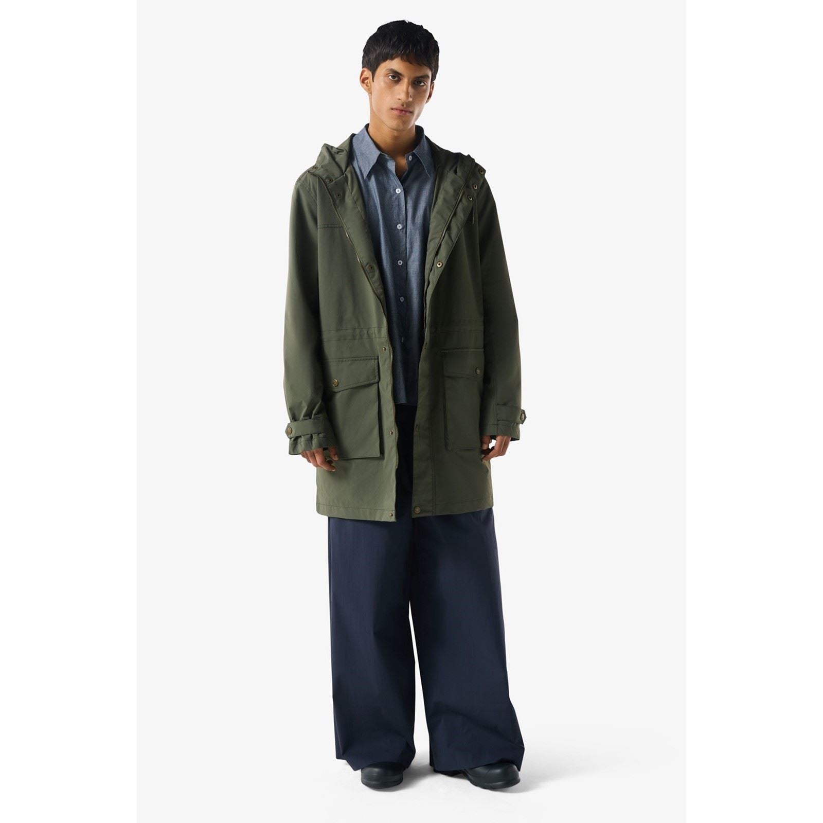 Hunter Lightweight Waterproof Parka De Pluie Verte Pour Homme