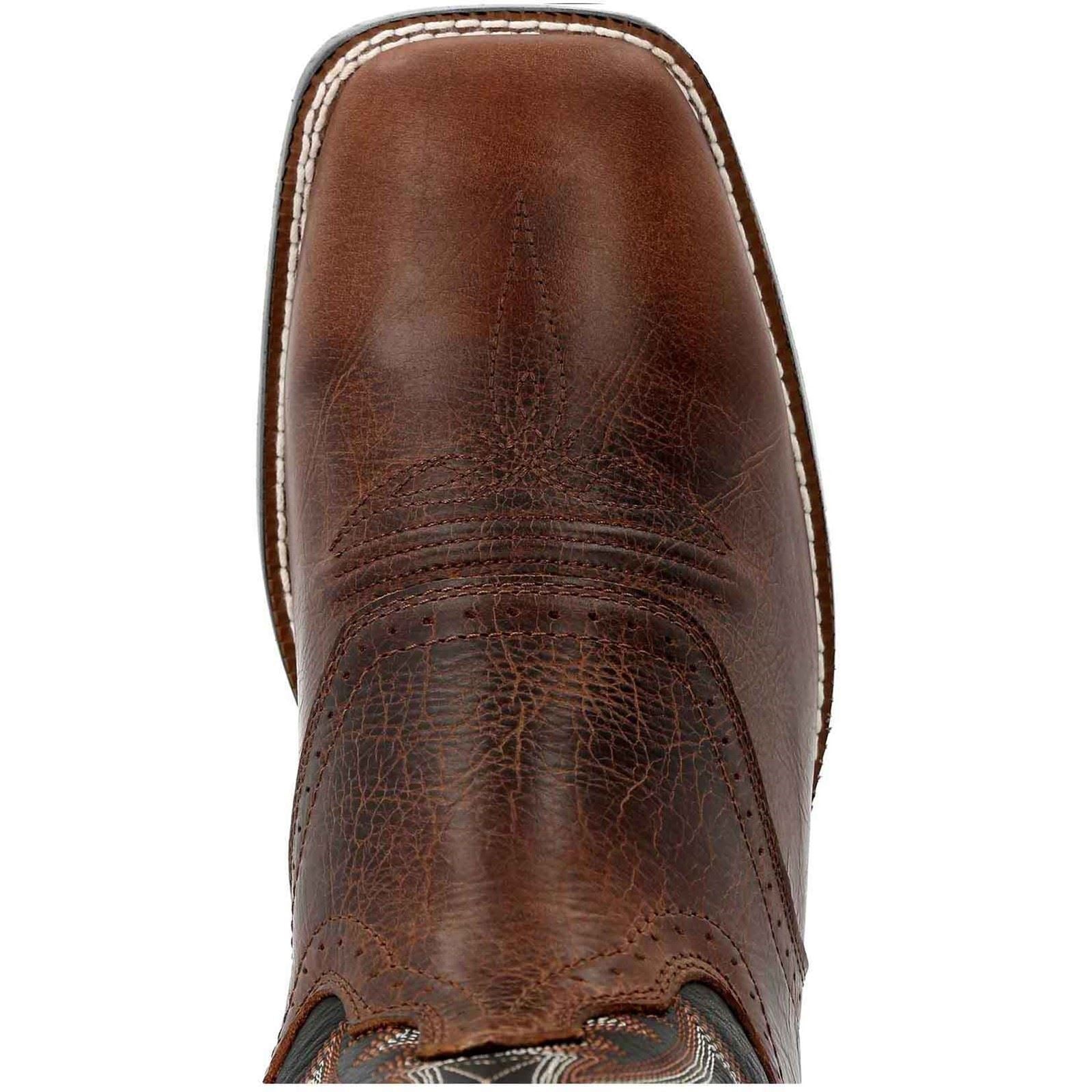 Durango Westward Chaussures En Cuir Pour Hommes Dans Les Tons Châtaigne Foncé/noir Onyx.