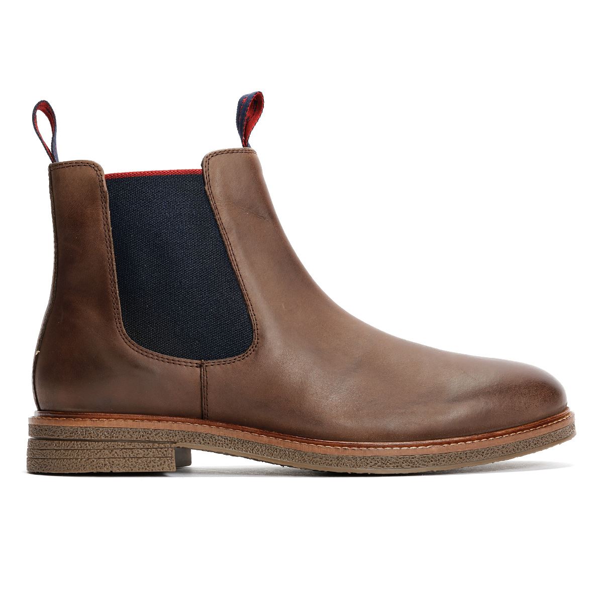 Ben Sherman Walker Chelsea Bottes En Cuir Pour Hommes Marron