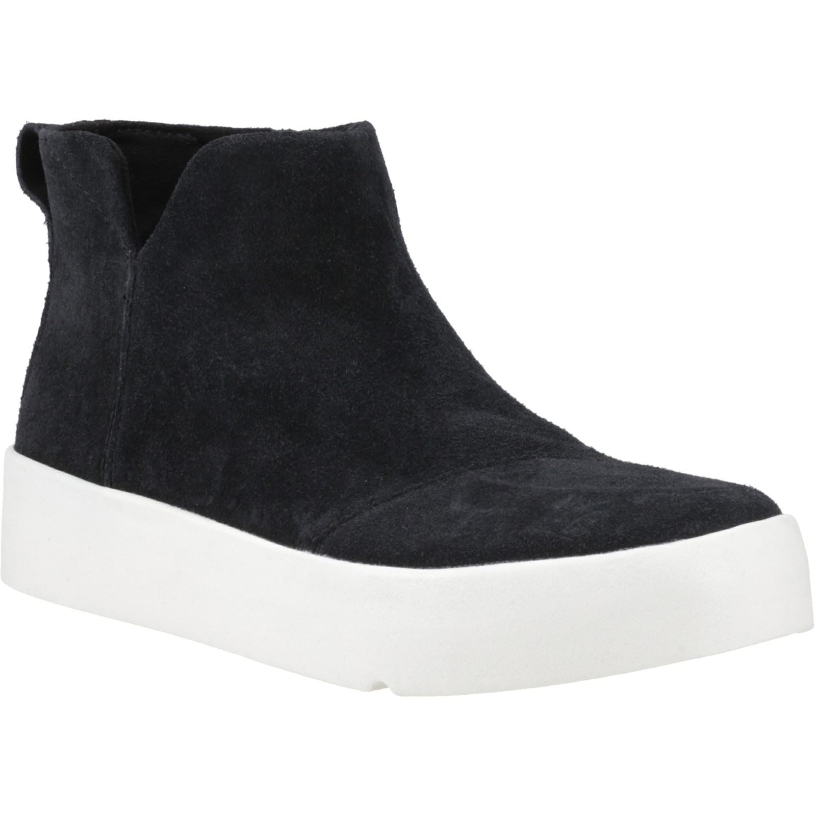 TOMS Verona Mid Bottes En Cuir Noires Pour Femmes