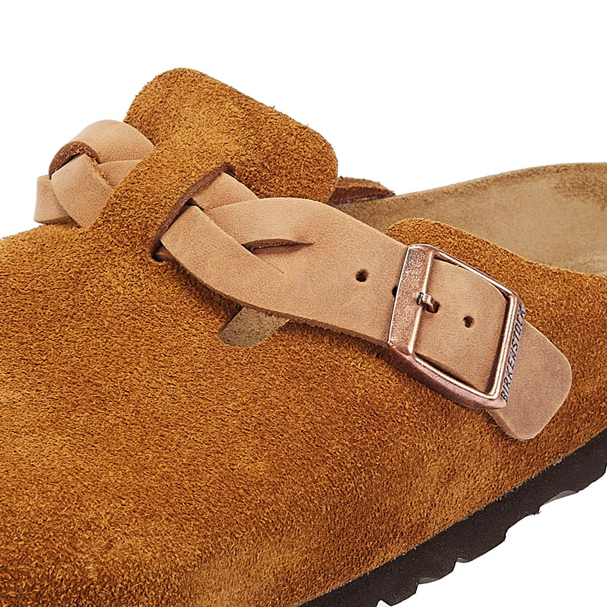 Birkenstock Boston Sabots En Daim De Vison Pour Femmes
