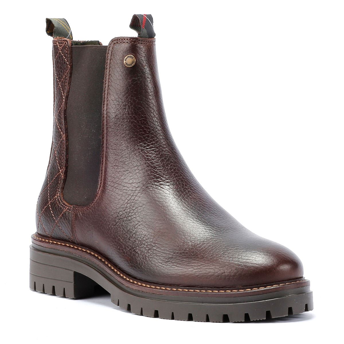 Barbour Evie Bottes marron en cuir pour femmes