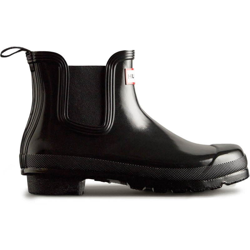 Hunter Original Chelsea Gloss Bottes En Caoutchouc Noires Pour Femmes