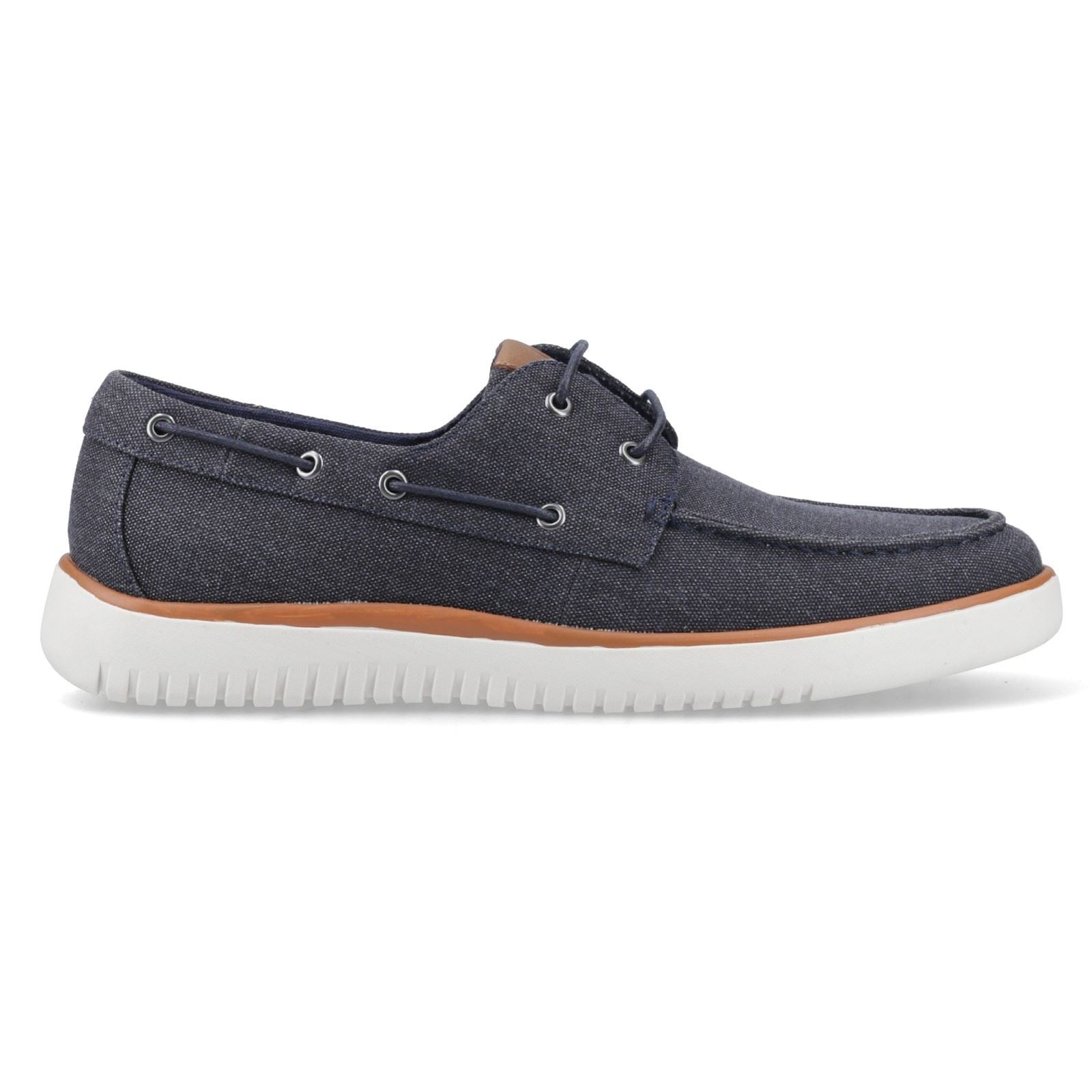 Hush Puppies Daniel Canvas Boat Shoe Baskets De Bateau En Toile Pour Hommes, Couleur Marine