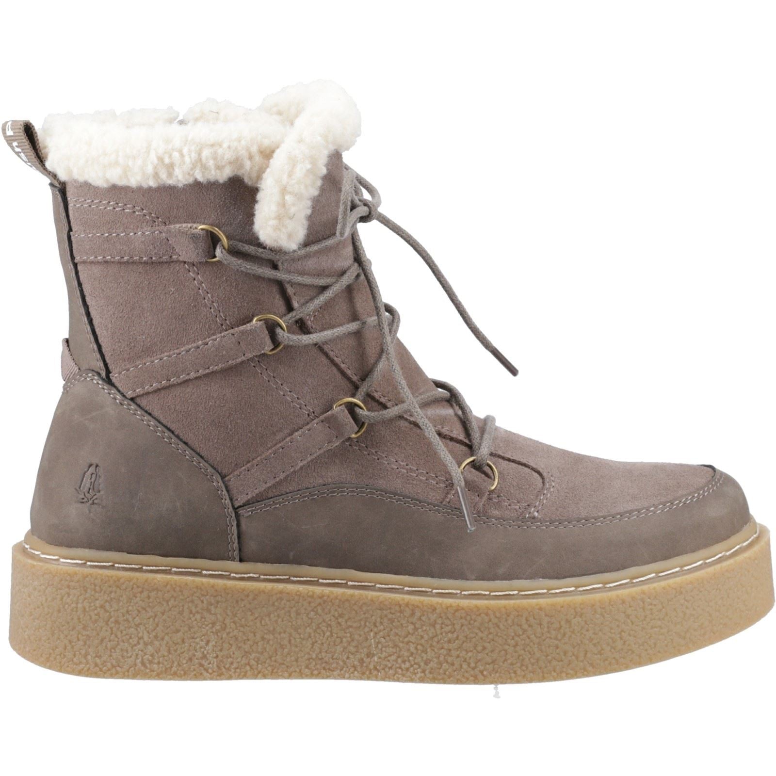 Hush Puppies Bronte Femmes Suède Bottes De Mi-mollet D'hiver Taupe