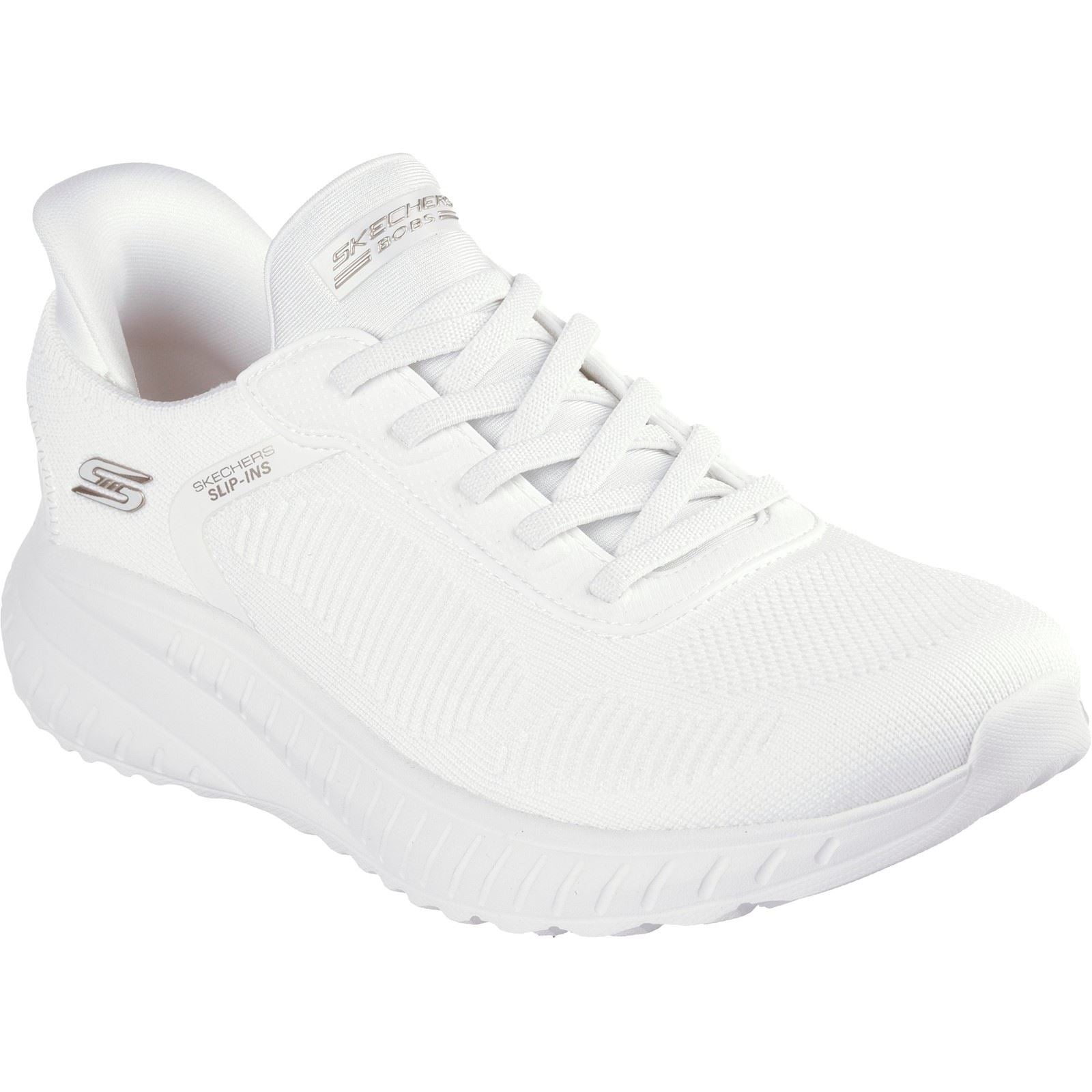 Skechers BOBS Sport Squad Chaos Baskets Pour Femmes En Toile Blanc Cassé
