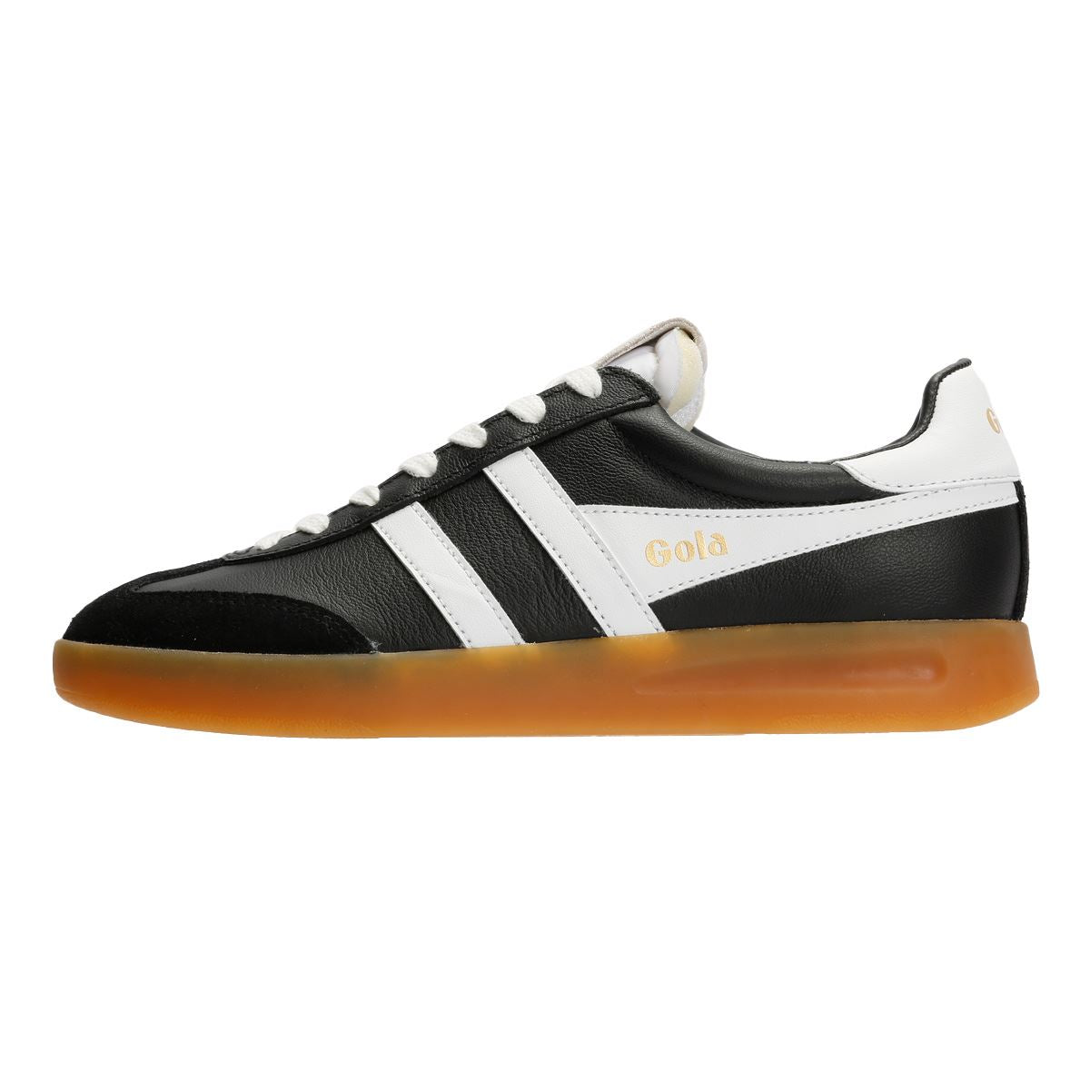 Gola Cyclone Baskets Noires En Cuir Pour Femmes