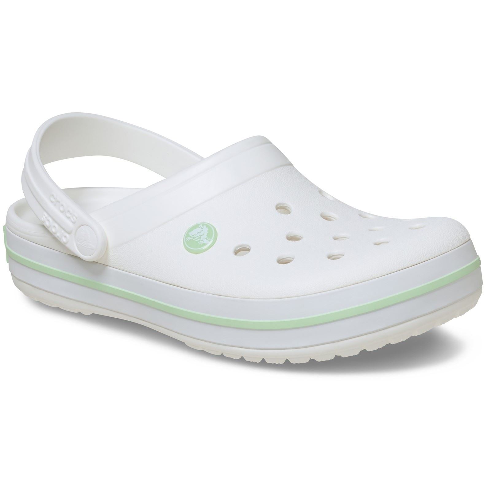 Crocs Crocband Sabots Eva Femme Blanc/Vert Serein