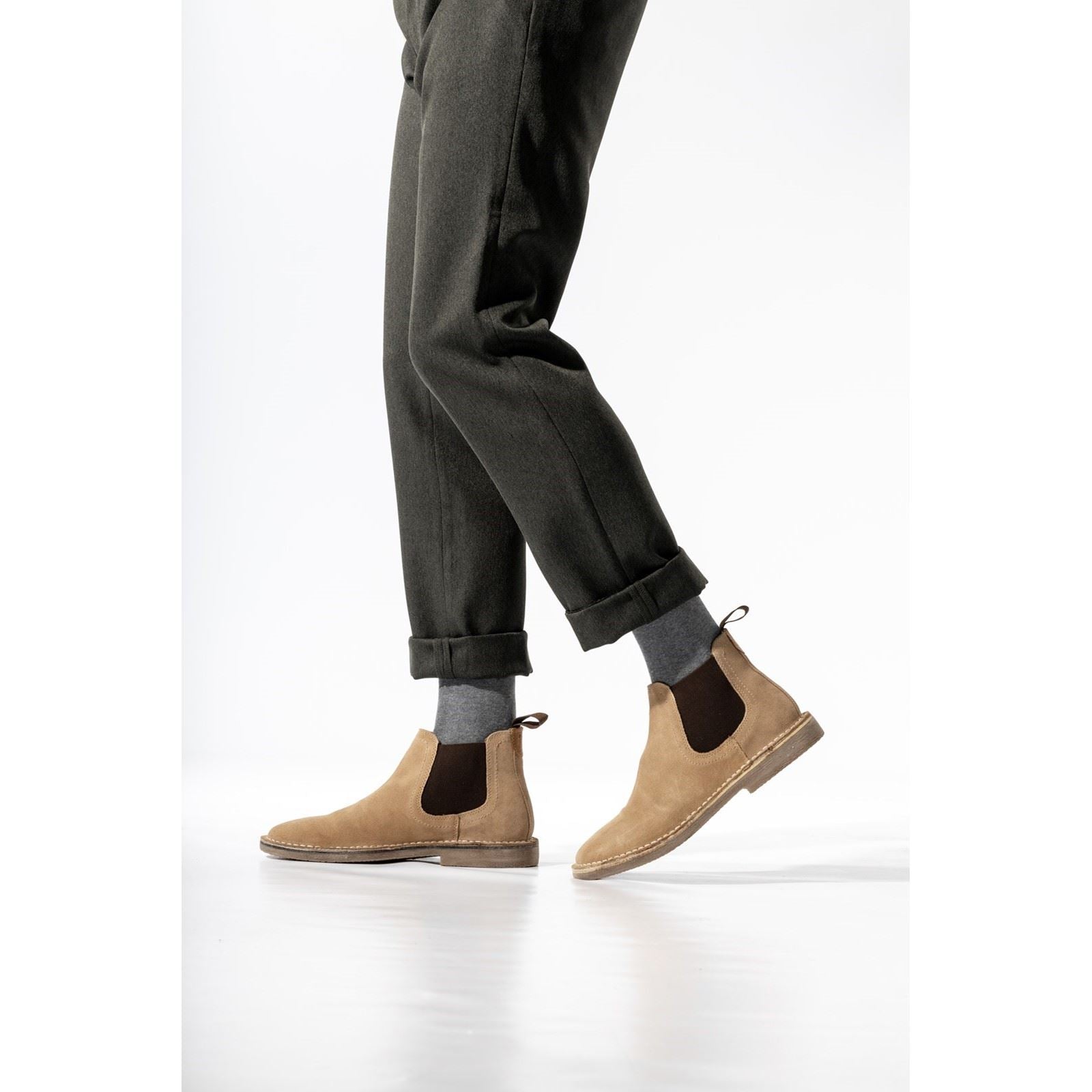 Hush Puppies Shaun Bottes En Daim Pour Homme, Couleur Sable