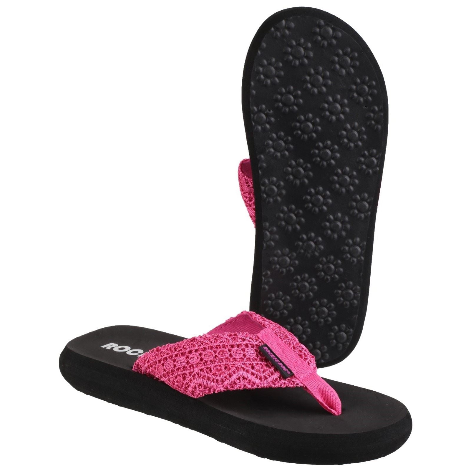 Rocket Dog Spotlight Lima Tongs Pour Femmes En Tissu Rose