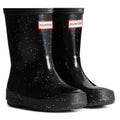 Hunter Kids First Giant Glitter Bottes En Caoutchouc Noires Wellington