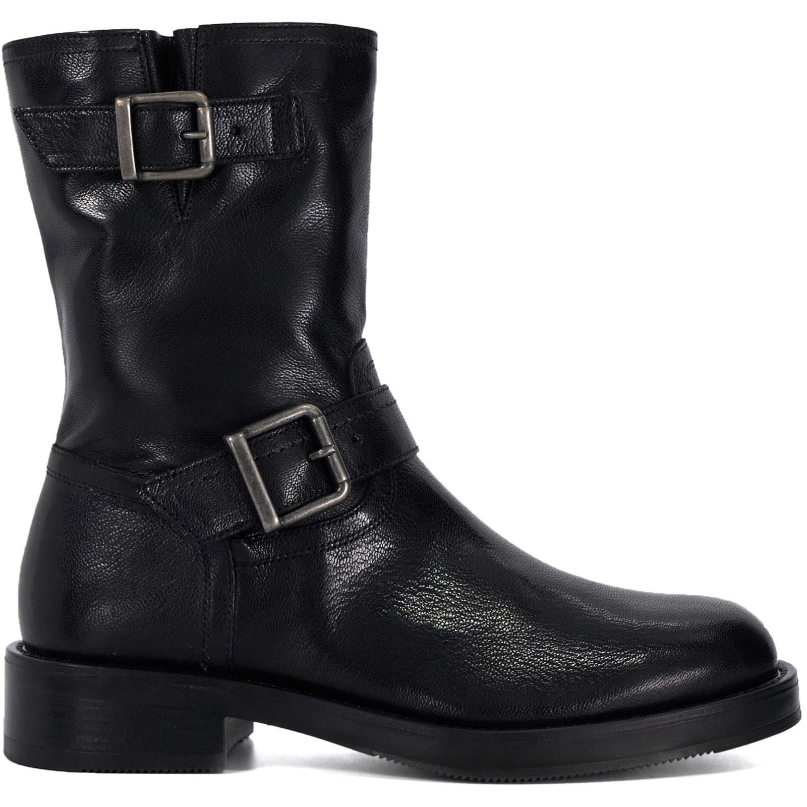 Dune Pixen Bottes Noires En Cuir Pour Femmes