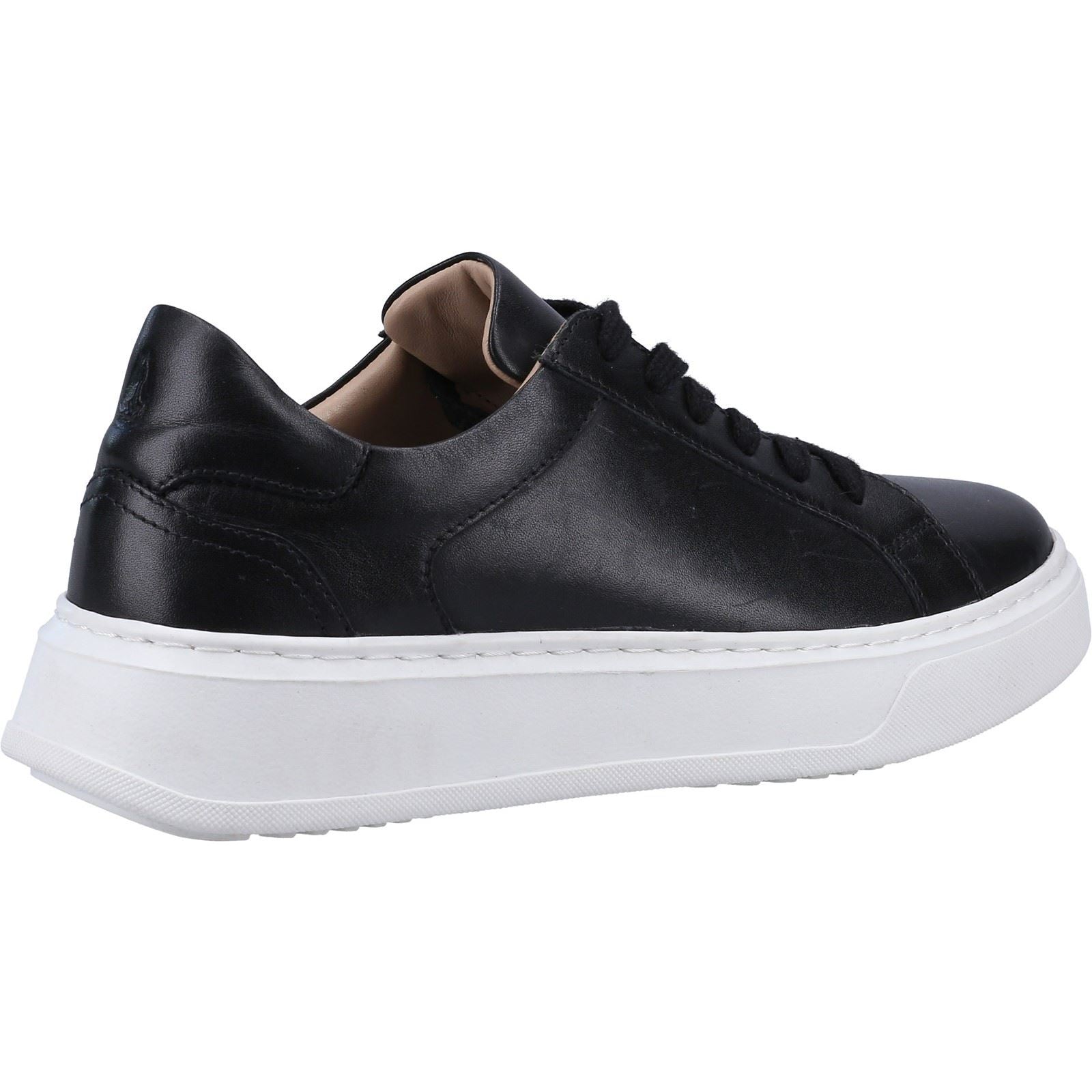 Hush Puppies Camille Baskets Noires Pour Femme En Cuir