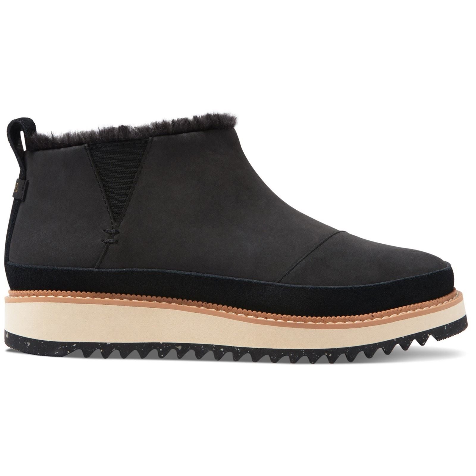 TOMS Marlo Bottes En Cuir Noires Pour Femmes