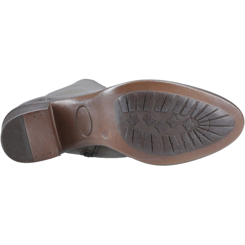 Hush Puppies Winona Bottes En Cuir Pour Femmes De Couleur Étain