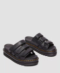 Dr. Martens Raine Athena  Slides Pour Femmes En Cuir Noir