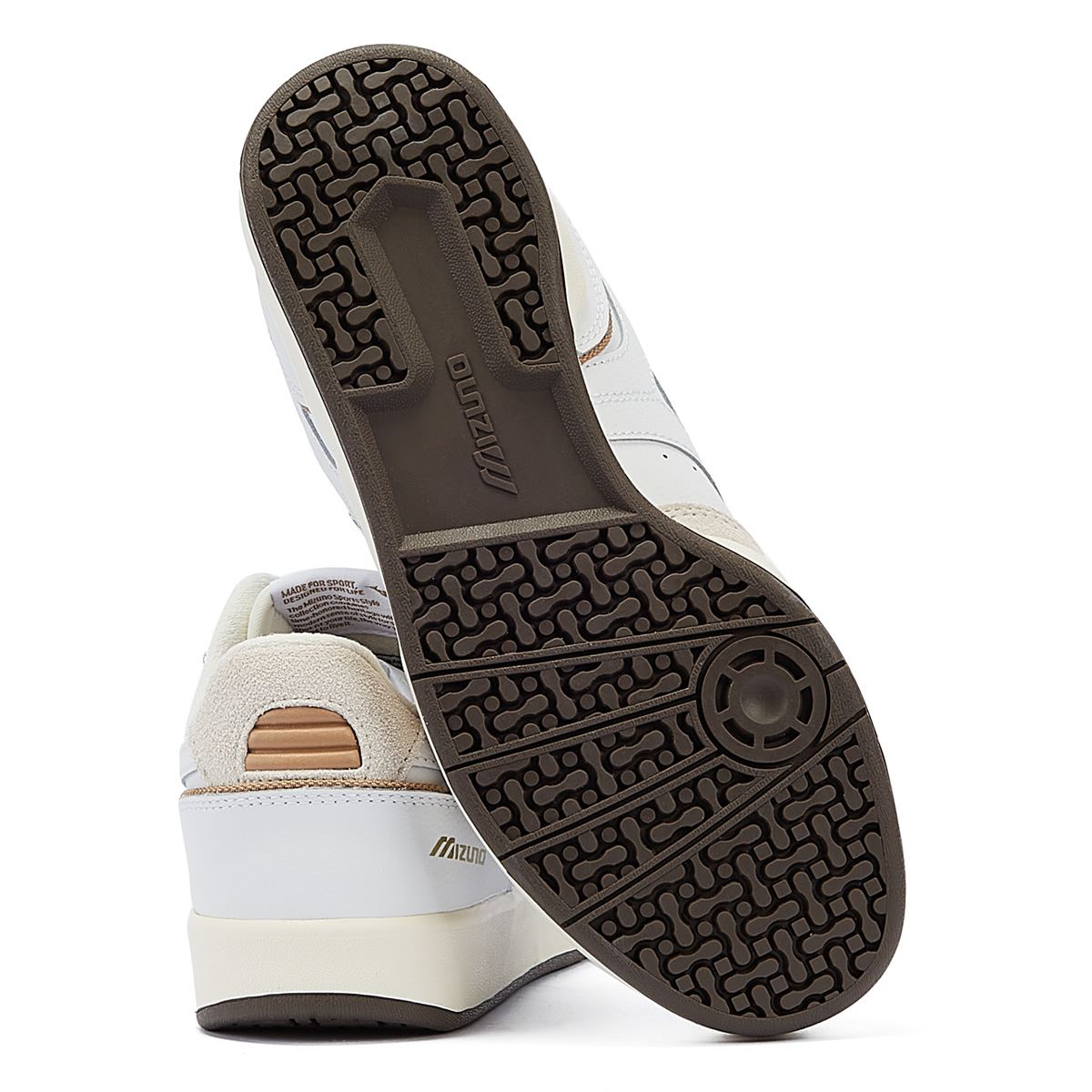 Mizuno City Wind Premium Baskets En Cuir Blanc