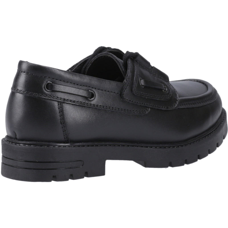 Hush Puppies Lucy Chaussures Bateau Noires Pour Filles En Cuir