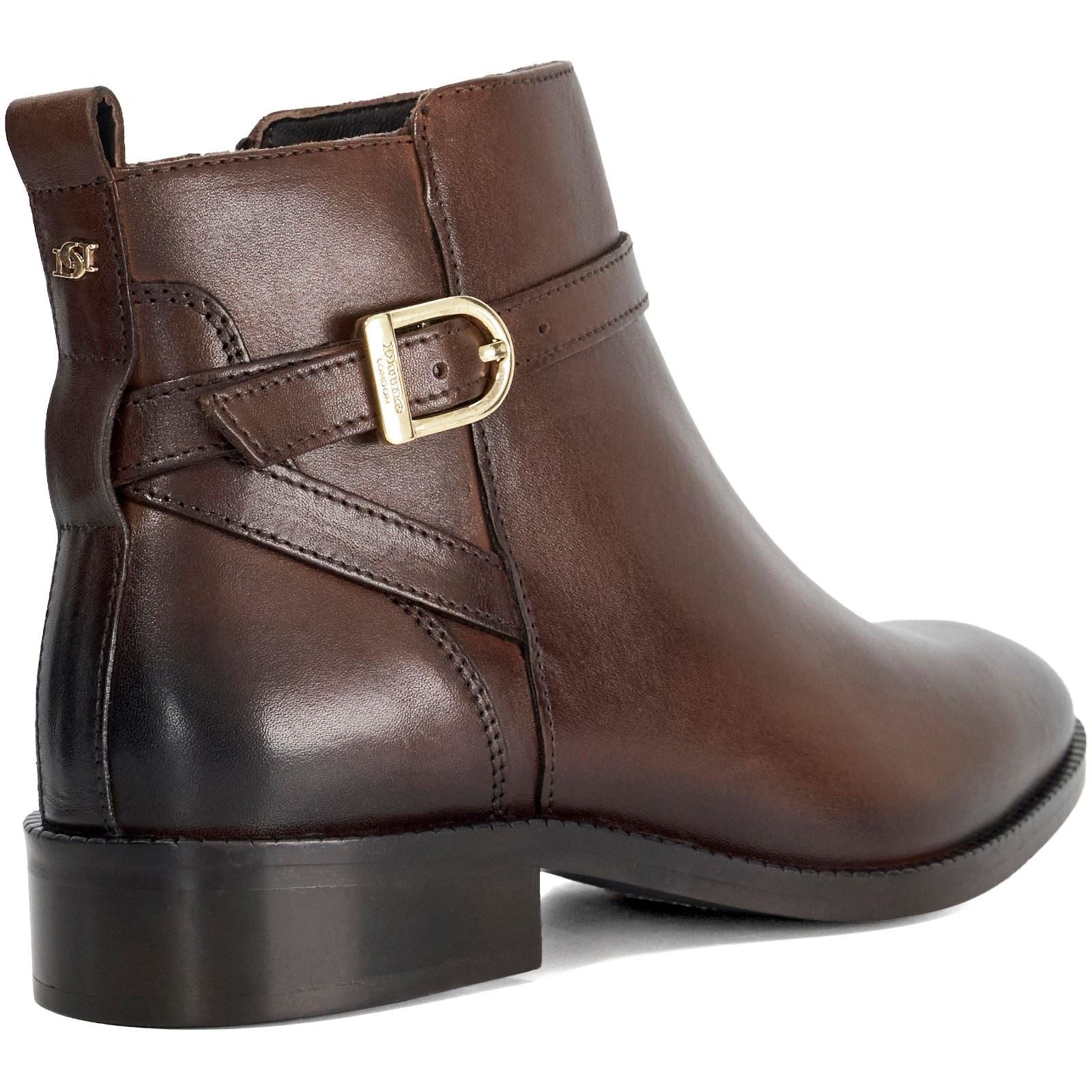 Dune Pemma Bottes En Cuir Pour Femmes Marron
